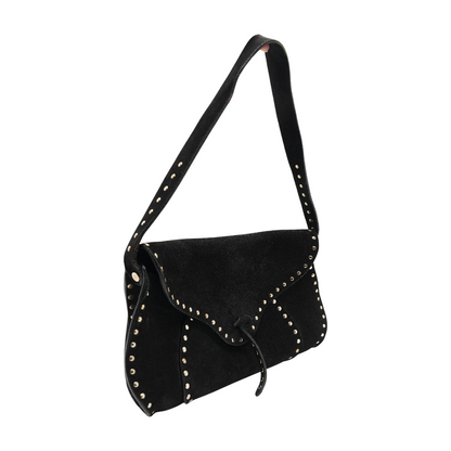 Studded Poulbot Suede Mini Bag