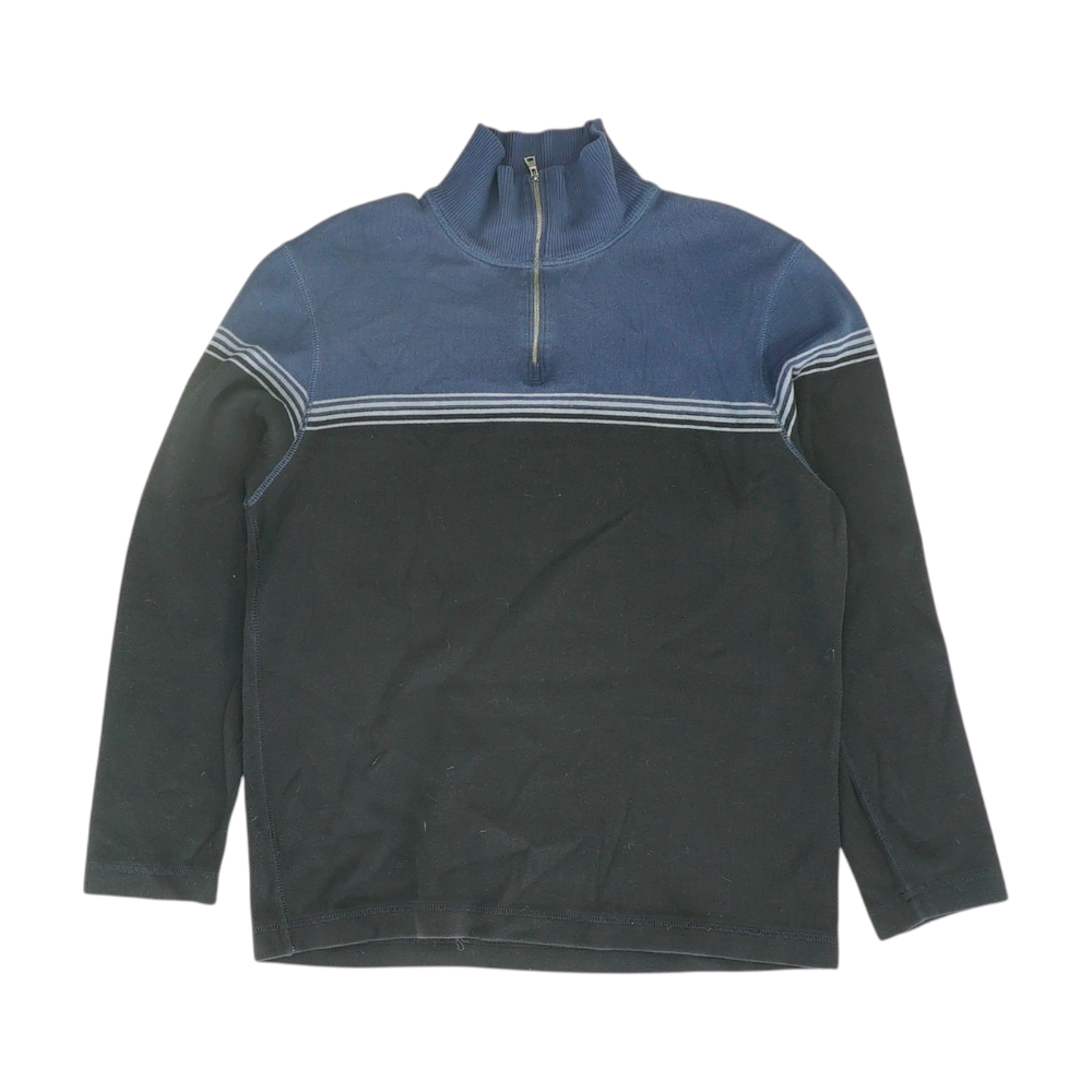 Banana Republic Blue Color Block 1/4 Zip Sweater – Image 1