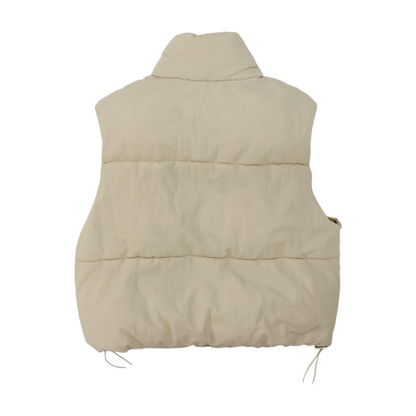 Beige Solid Vest