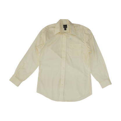 Ivory Solid Long Sleeve Button Down