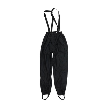 Black Solid Overalls