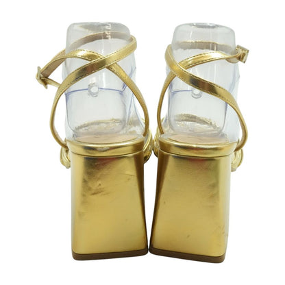 Gold Block Heels