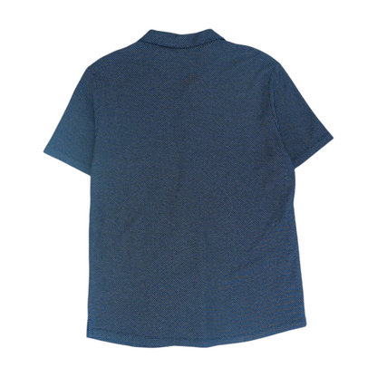 Black Solid Short Sleeve Button Down