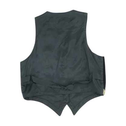 Vintage Black Solid Vest