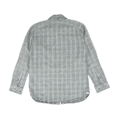 Black Plaid Long Sleeve Button Down