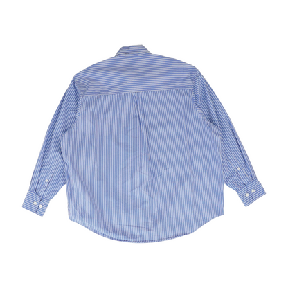 Blue Petite Striped Button Down