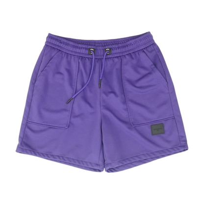 Purple Solid Active Shorts