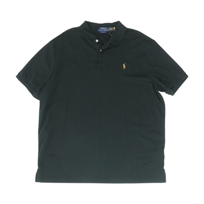 Black Solid Short Sleeve Polo