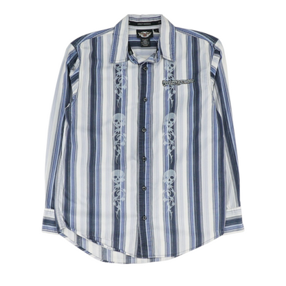 Blue Striped Long Sleeve Button Down
