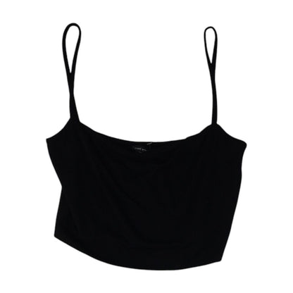 Black Cropped Knit Top