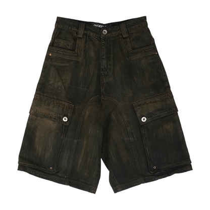 Brown Denim Shorts