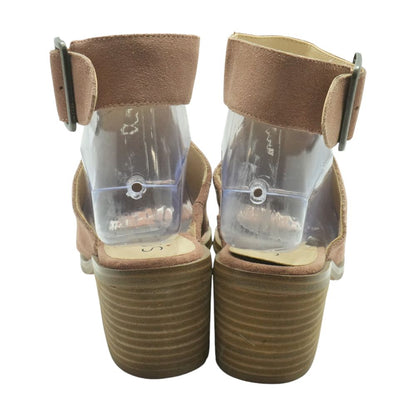 Mauve Block Heel Sandals