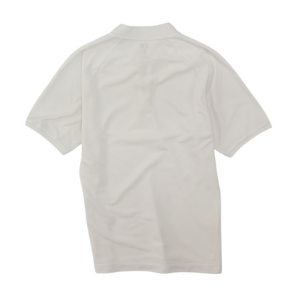 White Solid Short Sleeve Polo