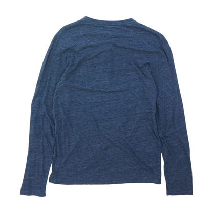 Blue Solid Henley T-Shirt