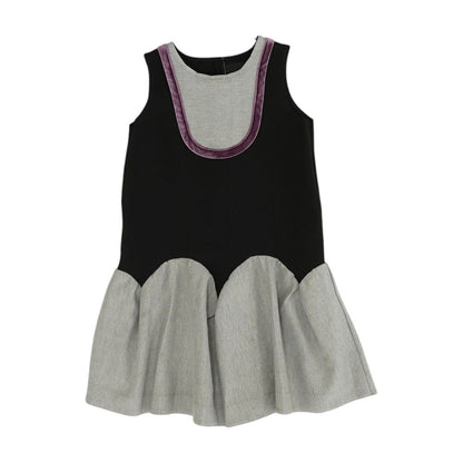 Black Color Block Dress