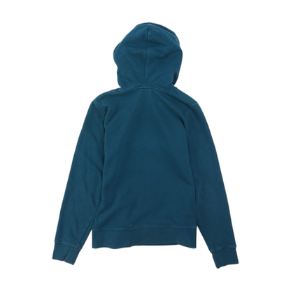 Blue Solid Hoodie Pullover