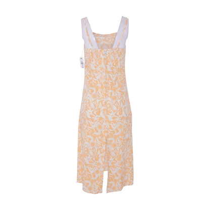 Orange Print Midi Dress