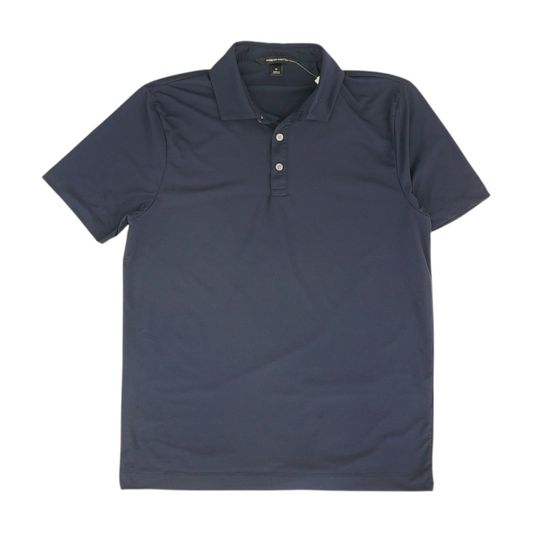 Navy Solid Short Sleeve Polo