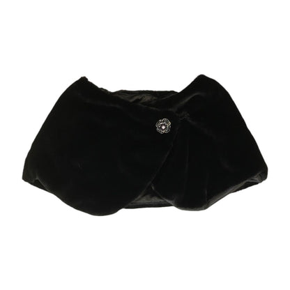 Black Solid Cape Sweater
