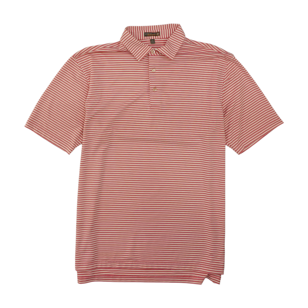 Pink Striped Short Sleeve Polo