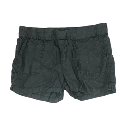 Black Solid Knit Shorts