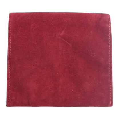 Red Suede Travel Jewelry Pouch