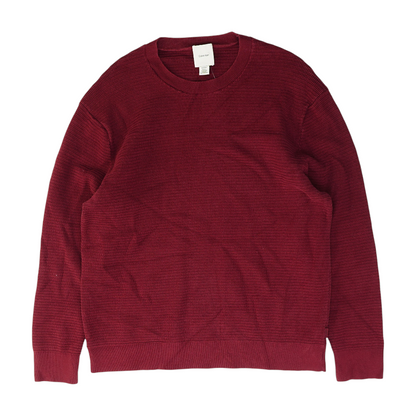 Burgundy Solid Pullover Sweater