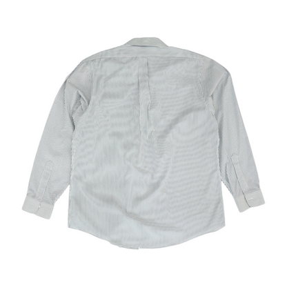 White Striped Long Sleeve Button Down