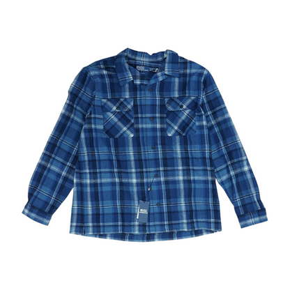 Blue Plaid Flannel Button Down