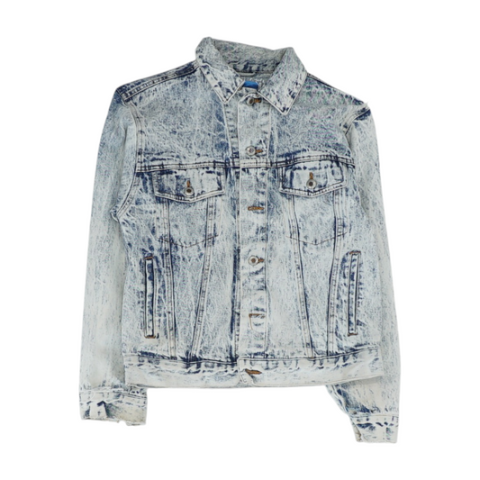 Blue Solid Denim Jacket