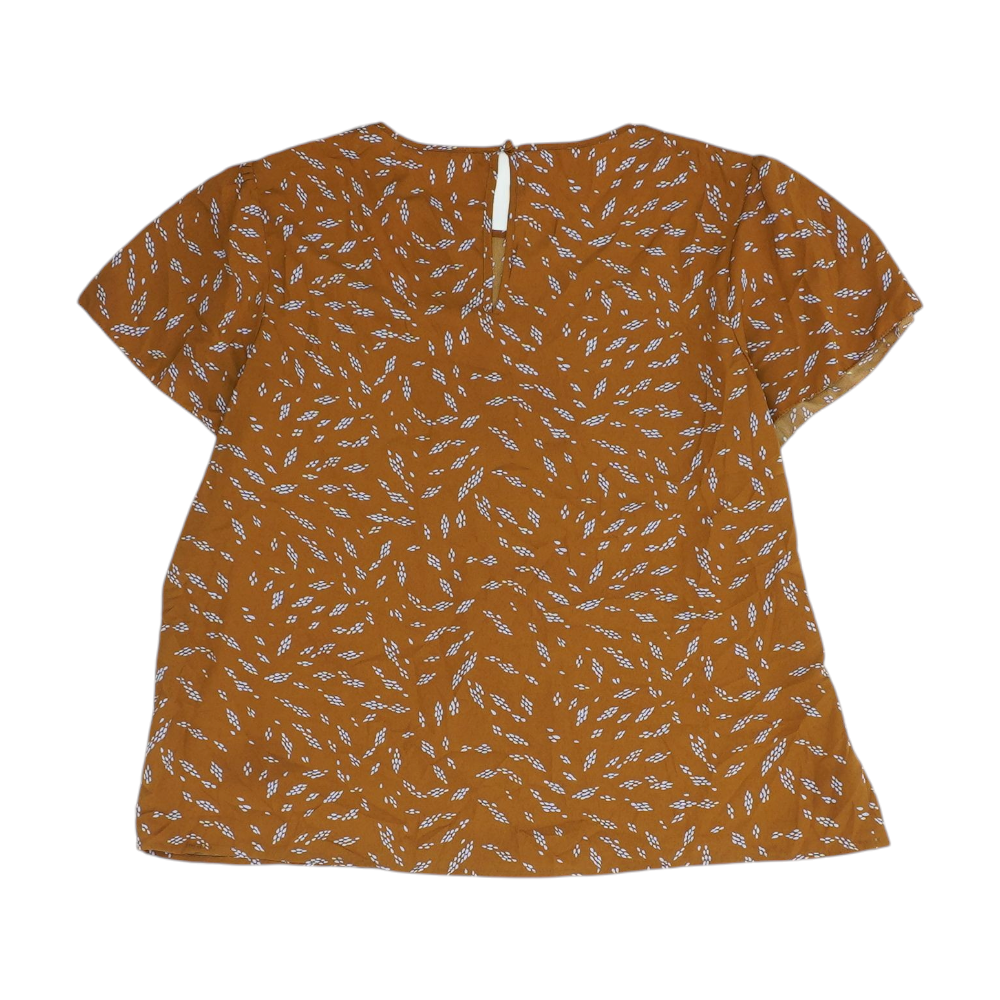 Brown Print Blouse