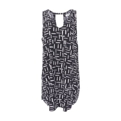 Black Abstract Mini Dress