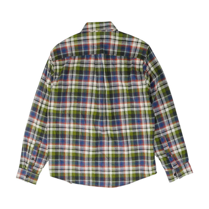Green Plaid Flannel Button Down
