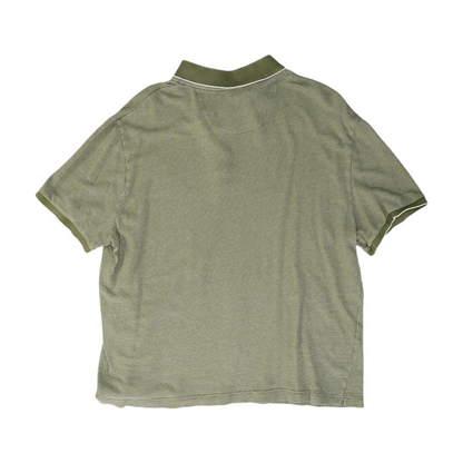 Green Abstract Short Sleeve Polo