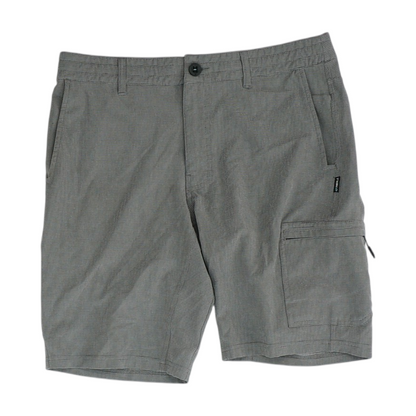 Gray Striped Active Shorts