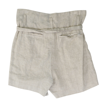 Beige Solid Chino Shorts