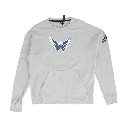 Gray Washington Capitals Solid Sweatshirt Pullover