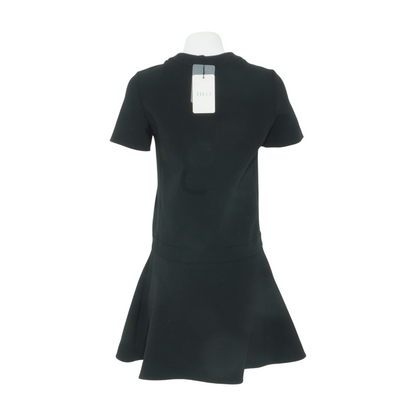 Black Daphne Fluted Mod Dress