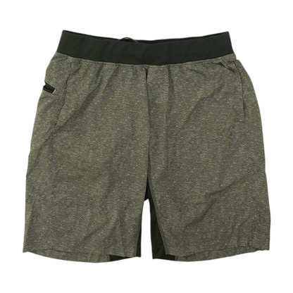 Gray Chevron Active Shorts