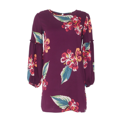 Purple Petite Floral Mini Dress