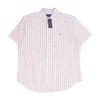 Pink Striped Short Sleeve Button Down
