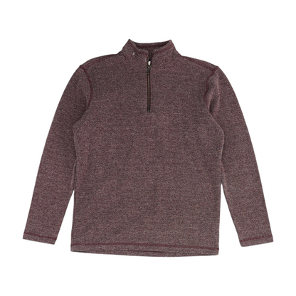 Maroon Solid 1/4 Zip Pullover