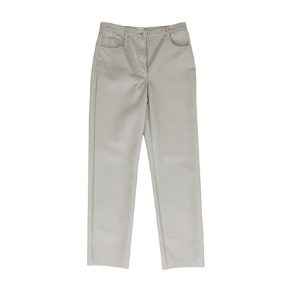 Gray Solid Five Pocket Pants
