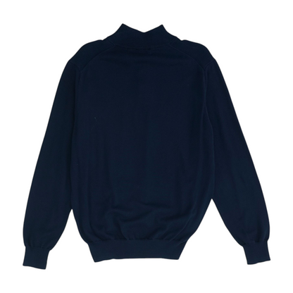 Navy Solid 1/4 Zip Sweater