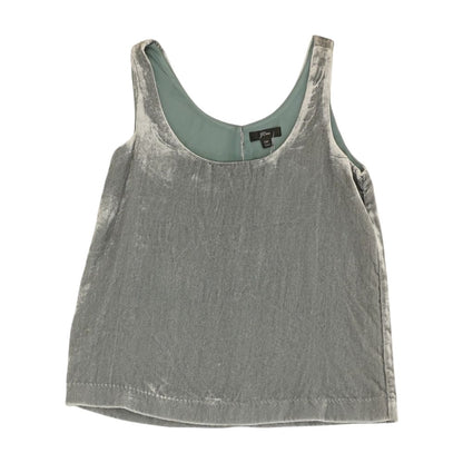 Gray Solid Sleeveless Blouse