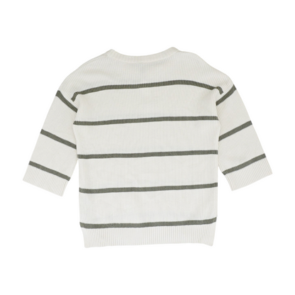 Green Striped Pullover Sweater