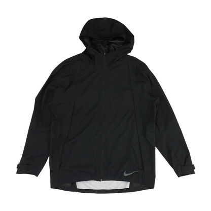Black Solid Rain Jacket
