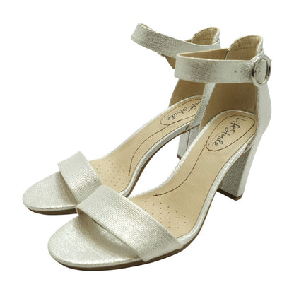 Silver Block Heels