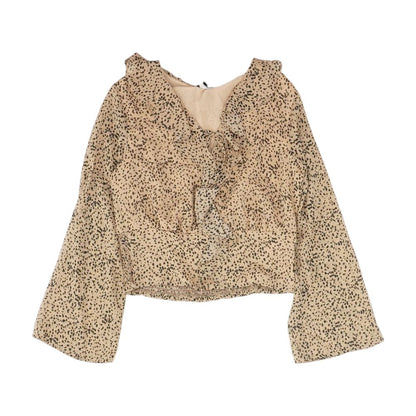 Brown Graphic Blouse