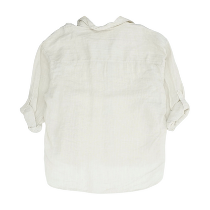 Beige Striped Button Down